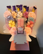 Load image into Gallery viewer, Chocolate, Wax Melt &amp; Flower Bouquet Gift
